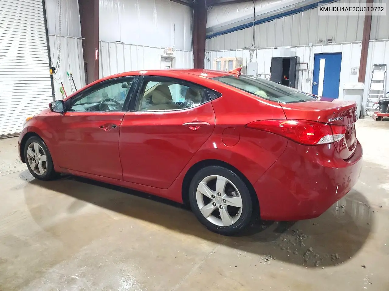 2012 HYUNDAI ELANTRA VIN KMHDH4AE2CU310722 — фото 2