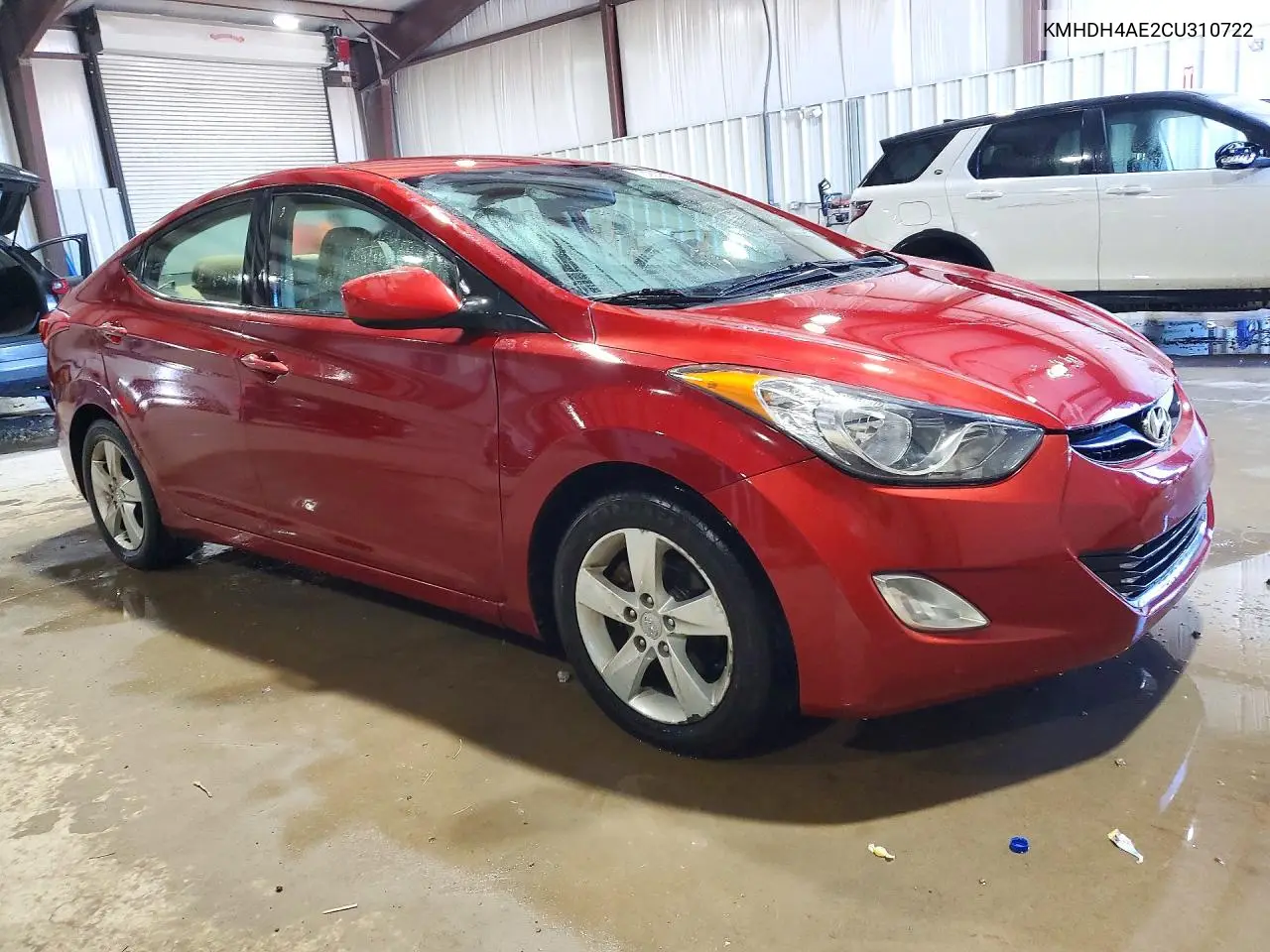 2012 HYUNDAI ELANTRA VIN KMHDH4AE2CU310722 — фото 4