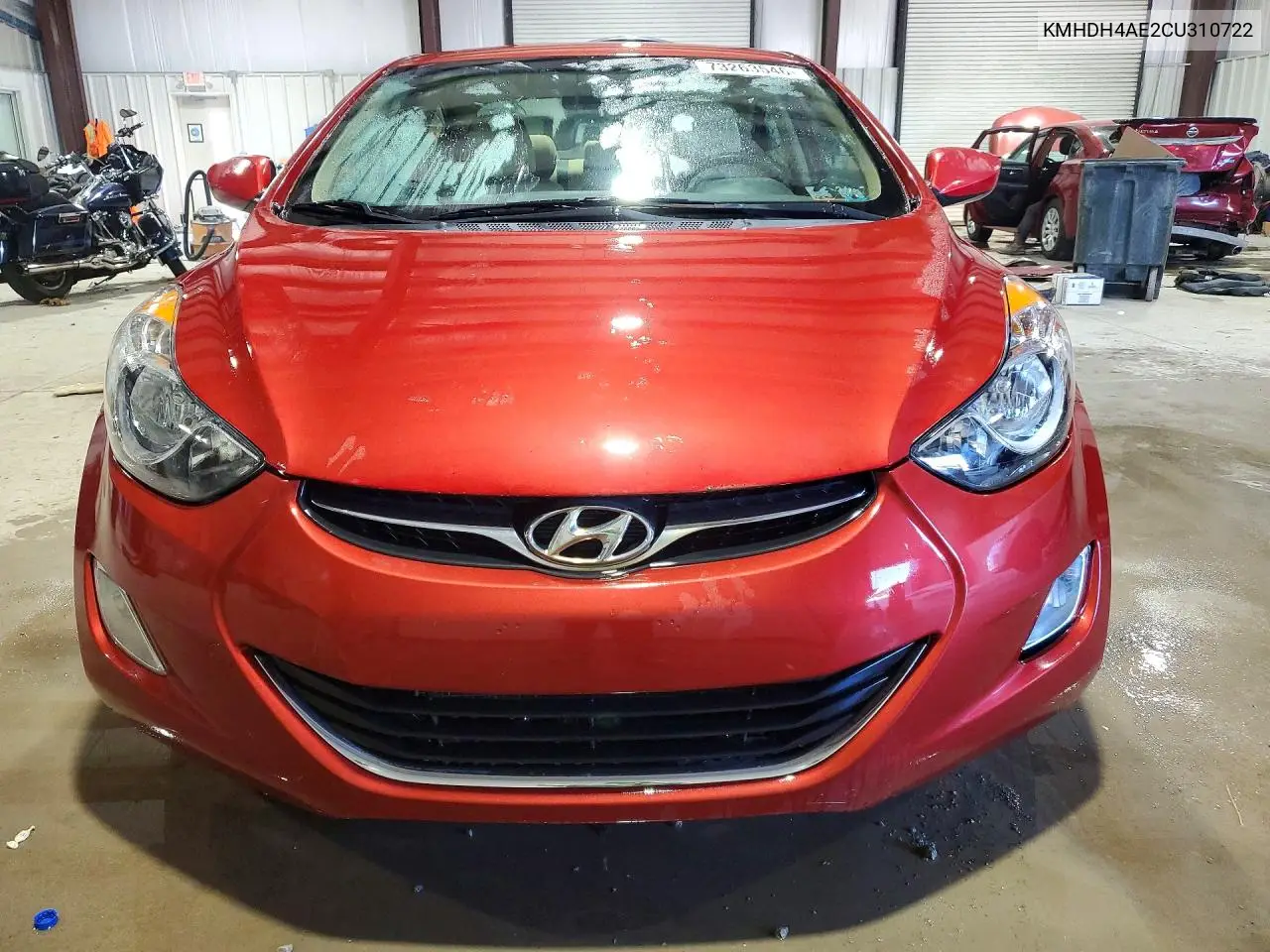 2012 HYUNDAI ELANTRA VIN KMHDH4AE2CU310722 — фото 5