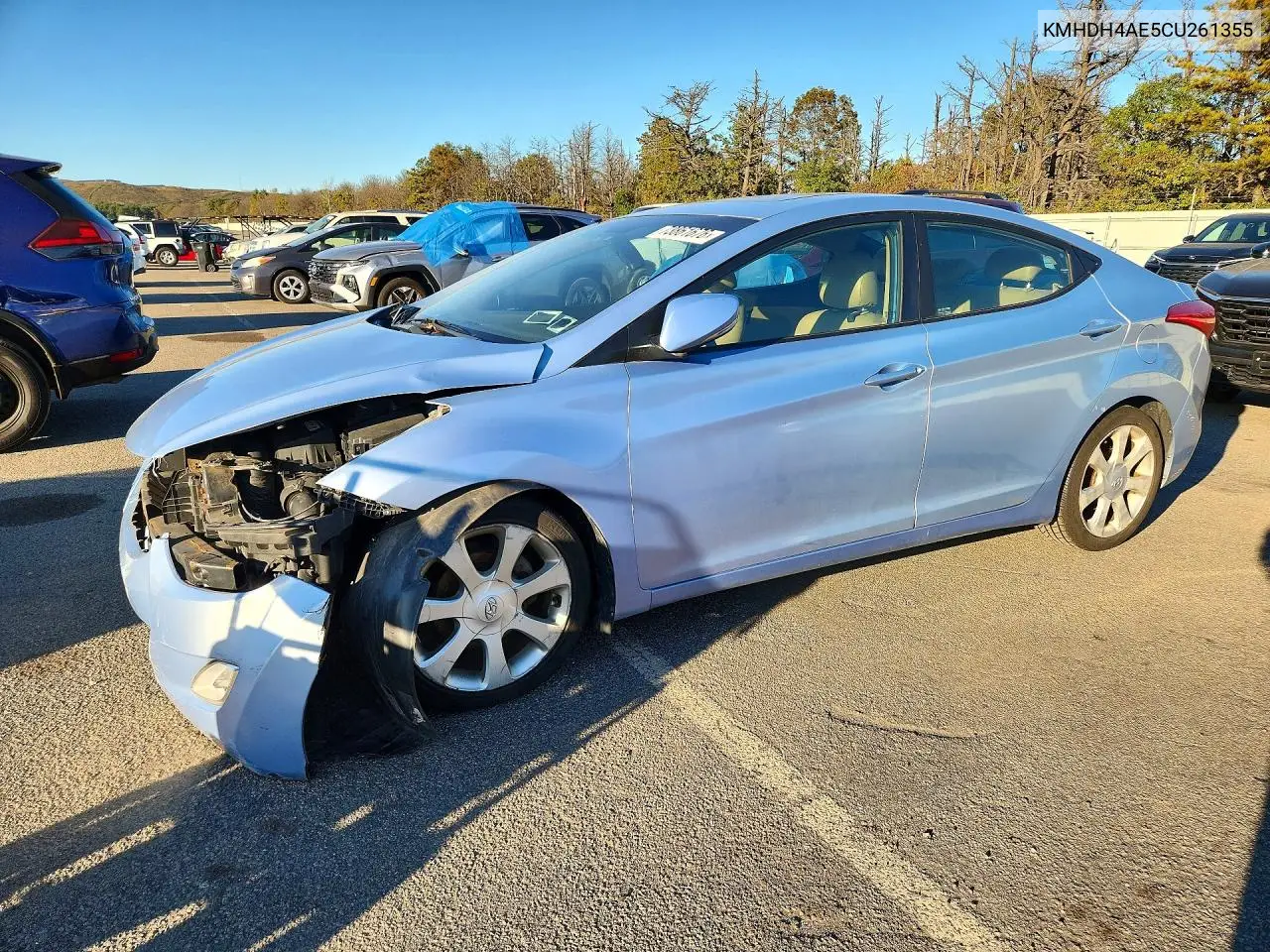 HYUNDAI ELANTRA 2012, VIN KMHDH4AE5CU261355