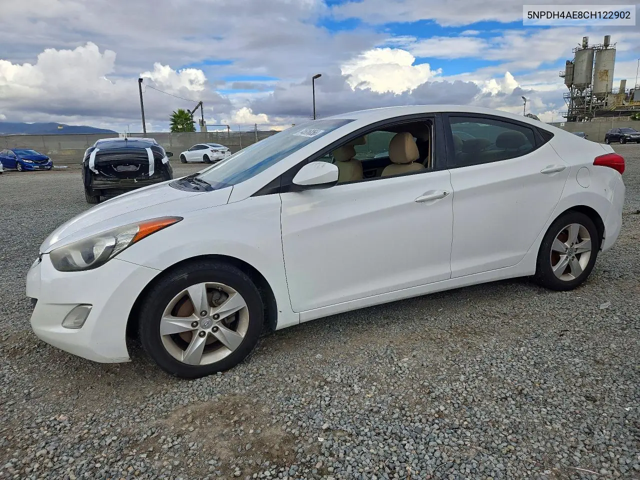 HYUNDAI ELANTRA 2012, VIN 5NPDH4AE8CH122902