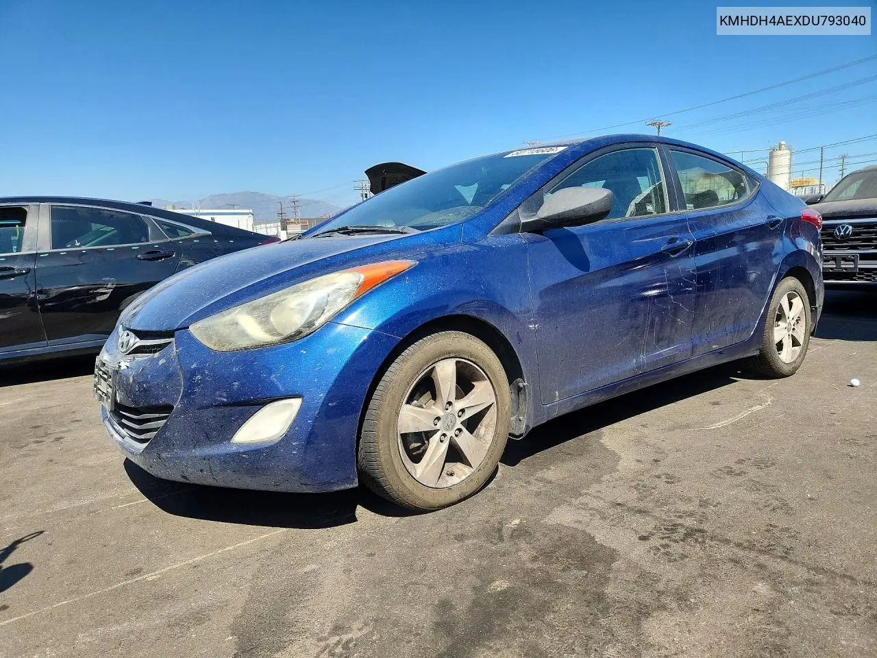 HYUNDAI ELANTRA 2013, VIN KMHDH4AEXDU793040