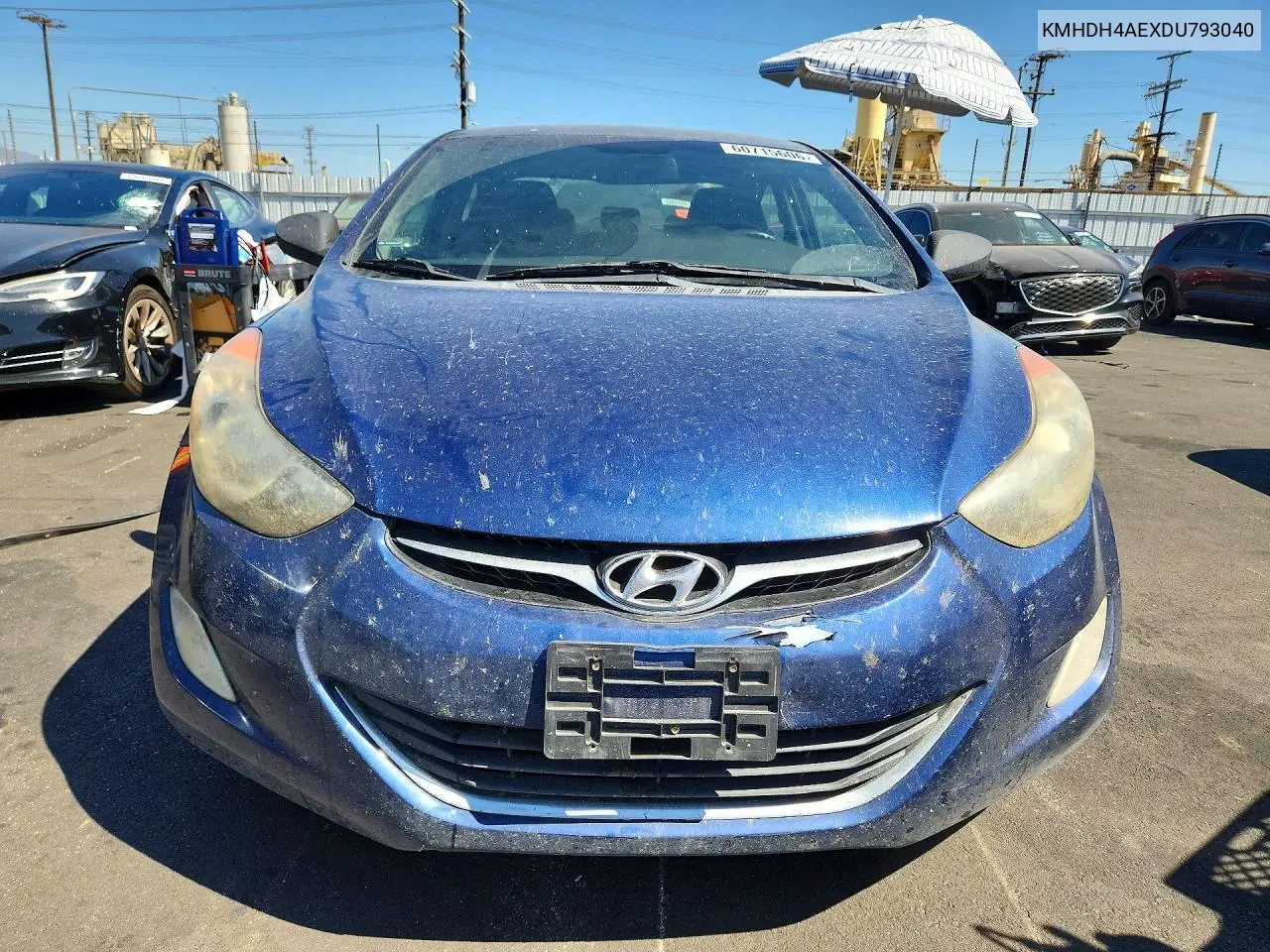 2013 HYUNDAI ELANTRA VIN KMHDH4AEXDU793040 — фото 5