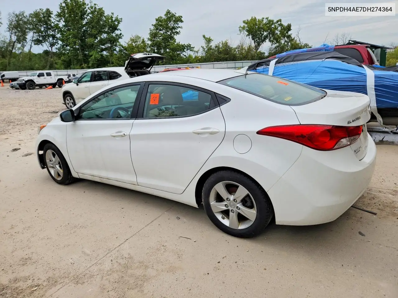 2013 HYUNDAI ELANTRA VIN 5NPDH4AE7DH274364 — фото 2
