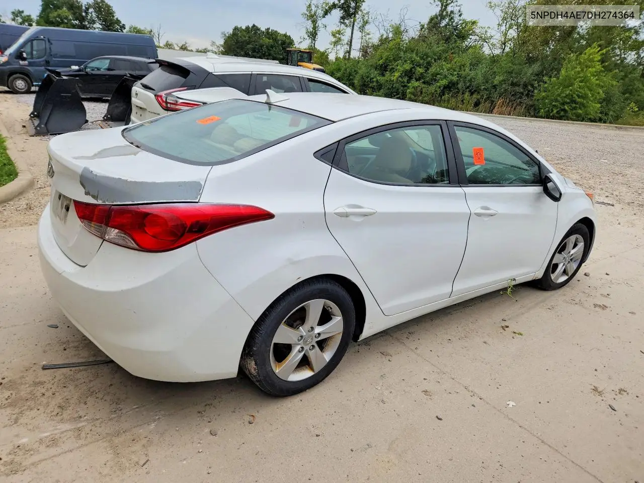 2013 HYUNDAI ELANTRA VIN 5NPDH4AE7DH274364 — фото 3