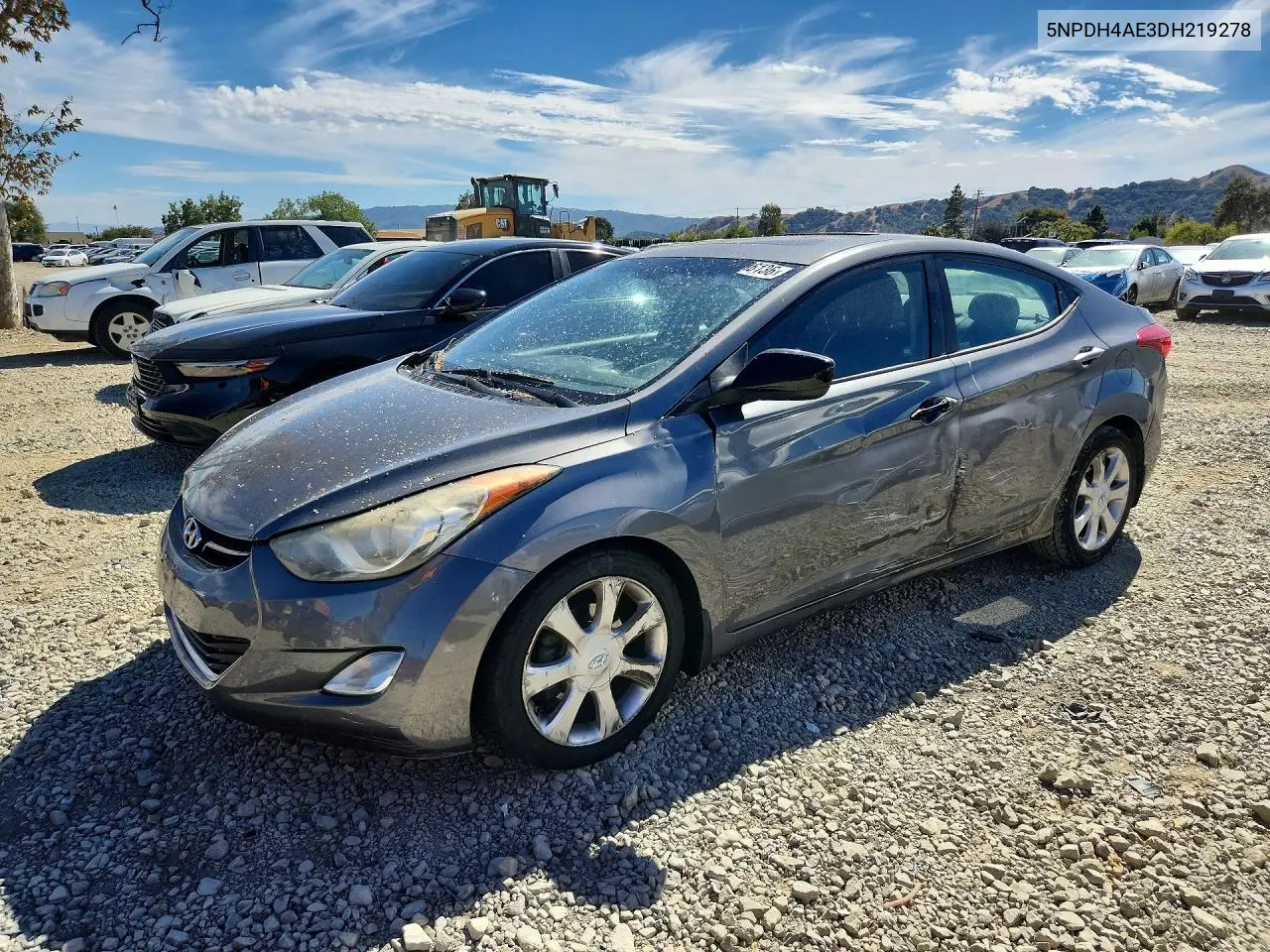 HYUNDAI ELANTRA 2013, VIN 5NPDH4AE3DH219278