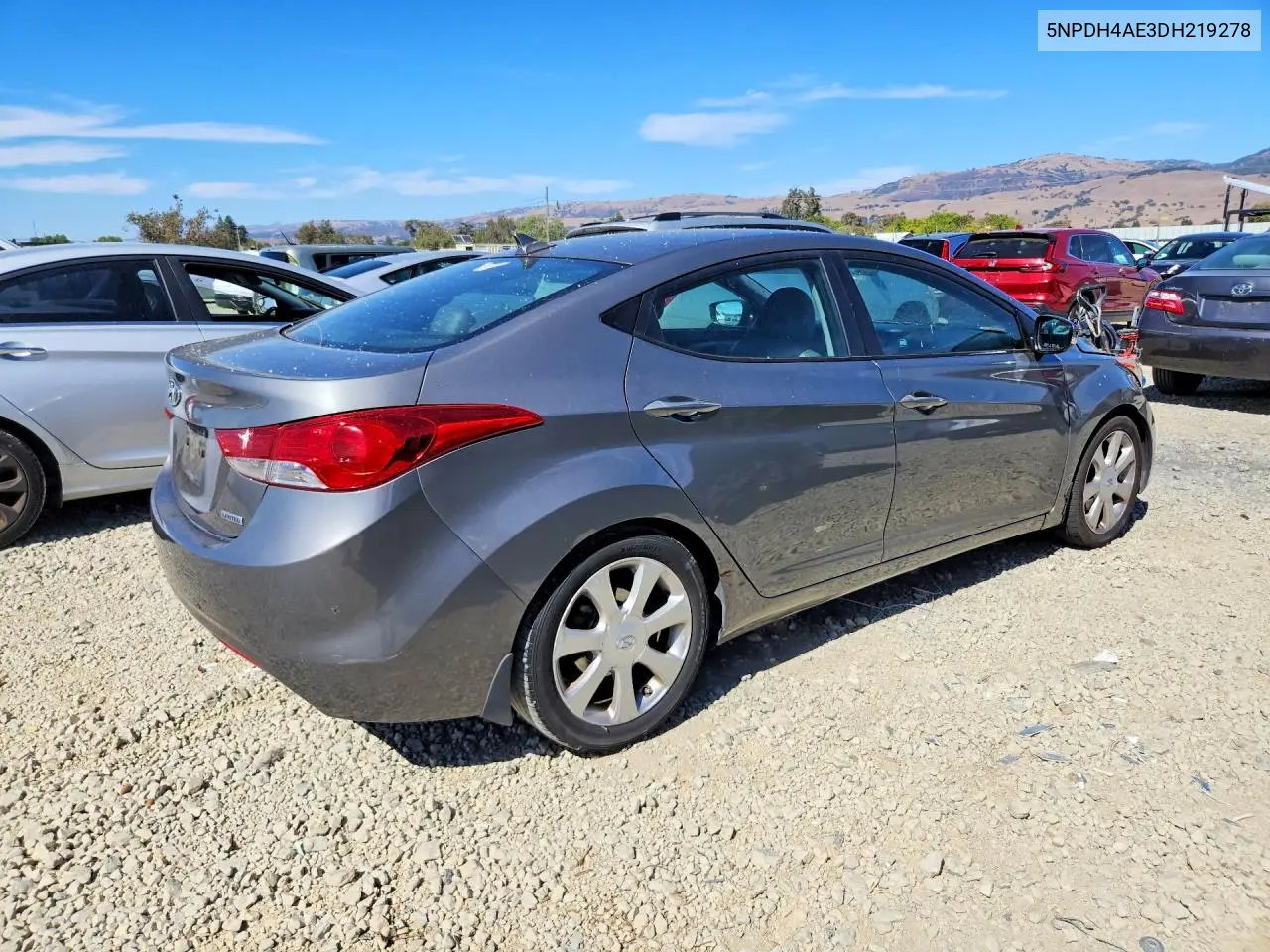 2013 HYUNDAI ELANTRA VIN 5NPDH4AE3DH219278 — фото 3