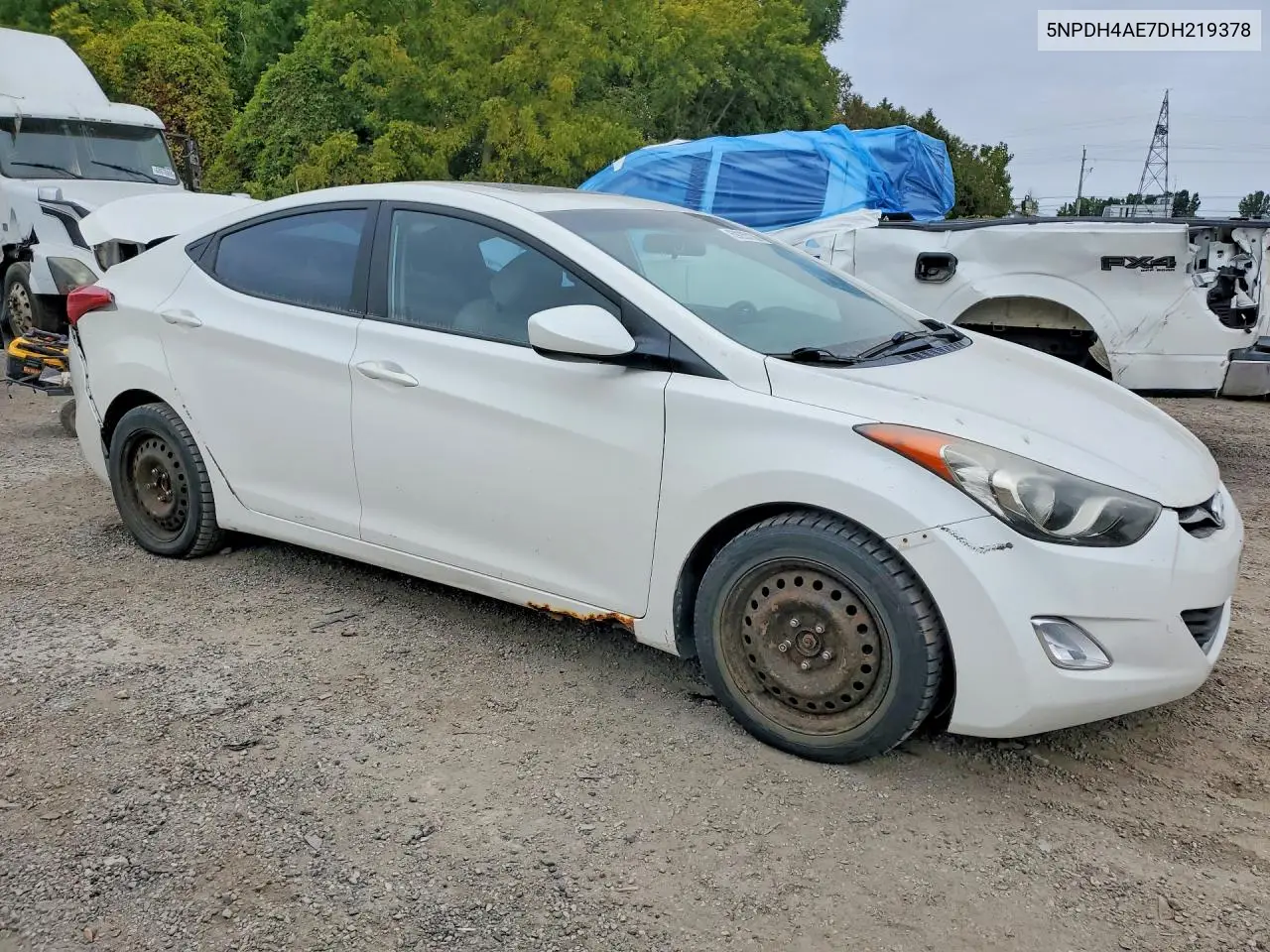 2013 HYUNDAI ELANTRA VIN 5NPDH4AE7DH219378 — фото 4