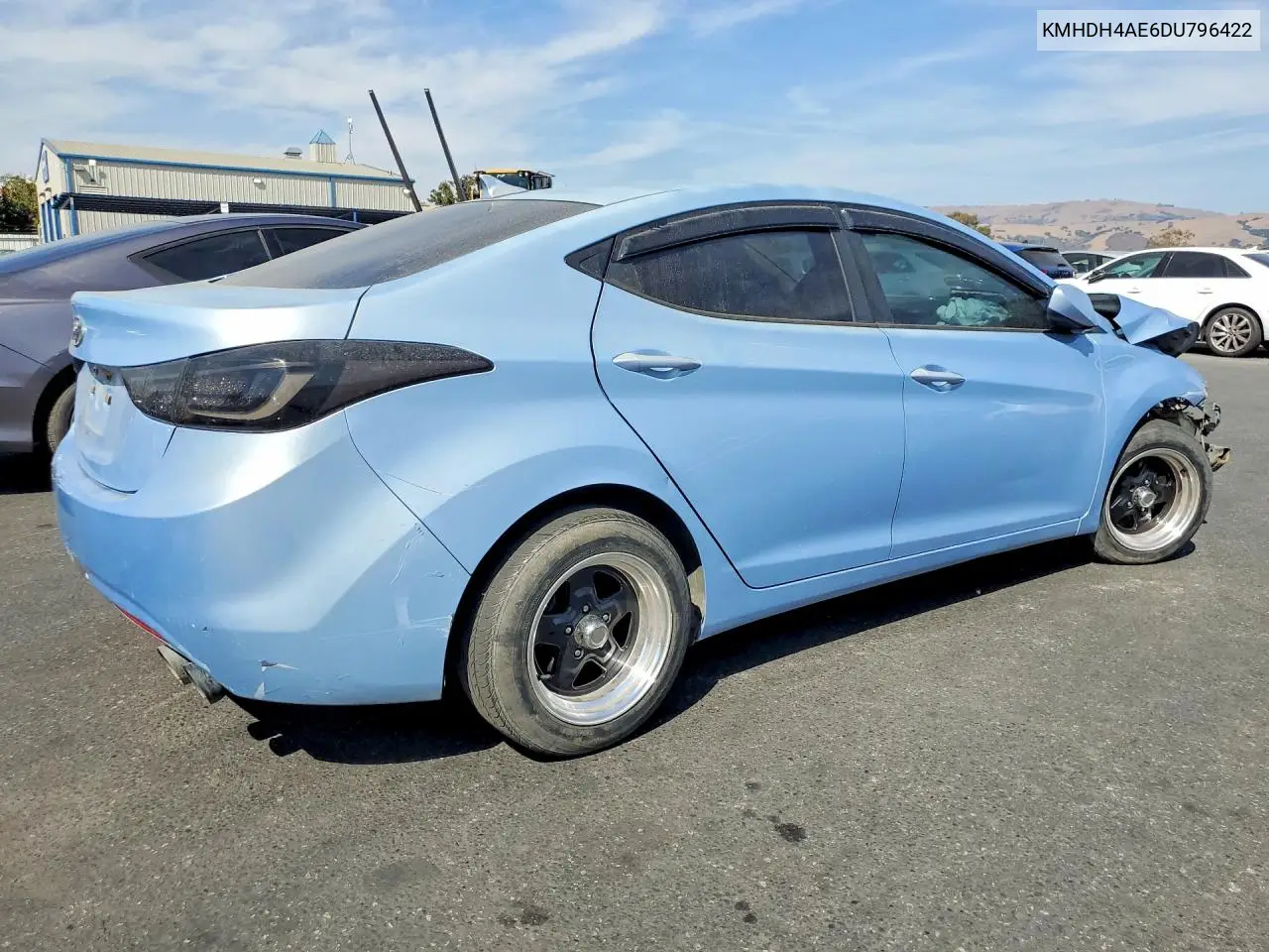 2013 HYUNDAI ELANTRA VIN KMHDH4AE6DU796422 — фото 3