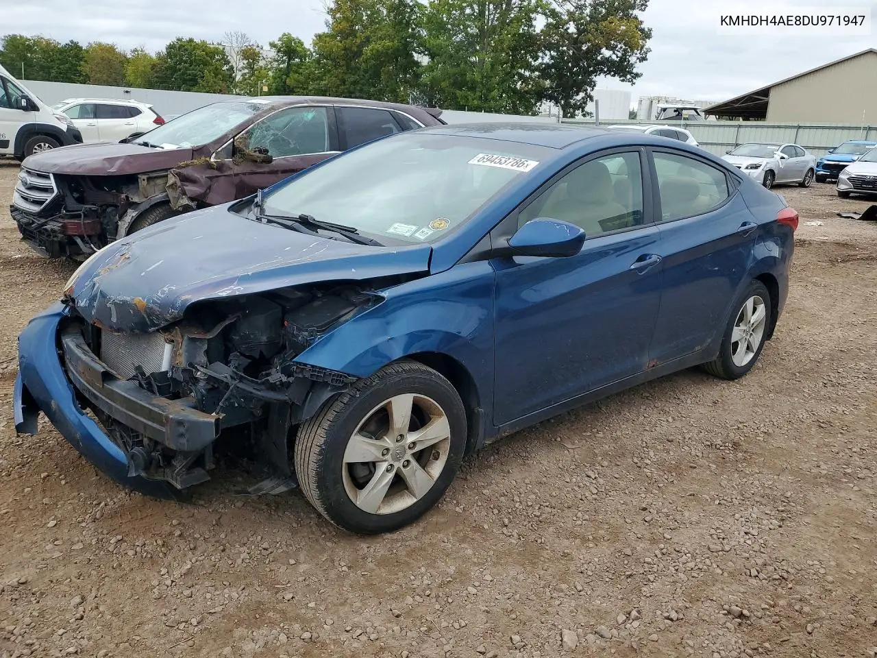 HYUNDAI ELANTRA 2013, VIN KMHDH4AE8DU971947