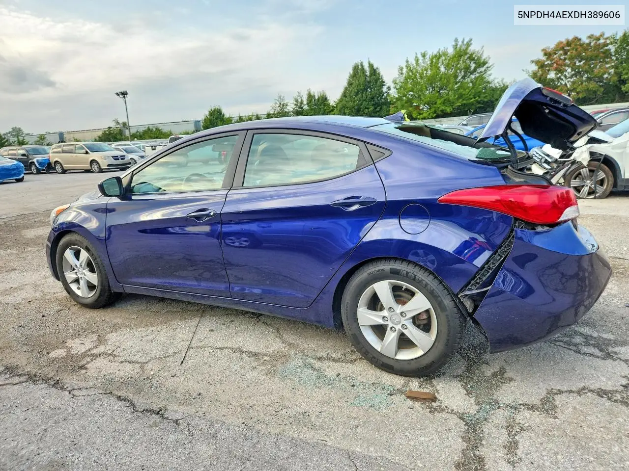 2013 HYUNDAI ELANTRA VIN 5NPDH4AEXDH389606 — фото 2