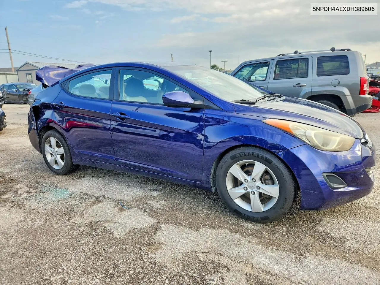 2013 HYUNDAI ELANTRA VIN 5NPDH4AEXDH389606 — фото 4