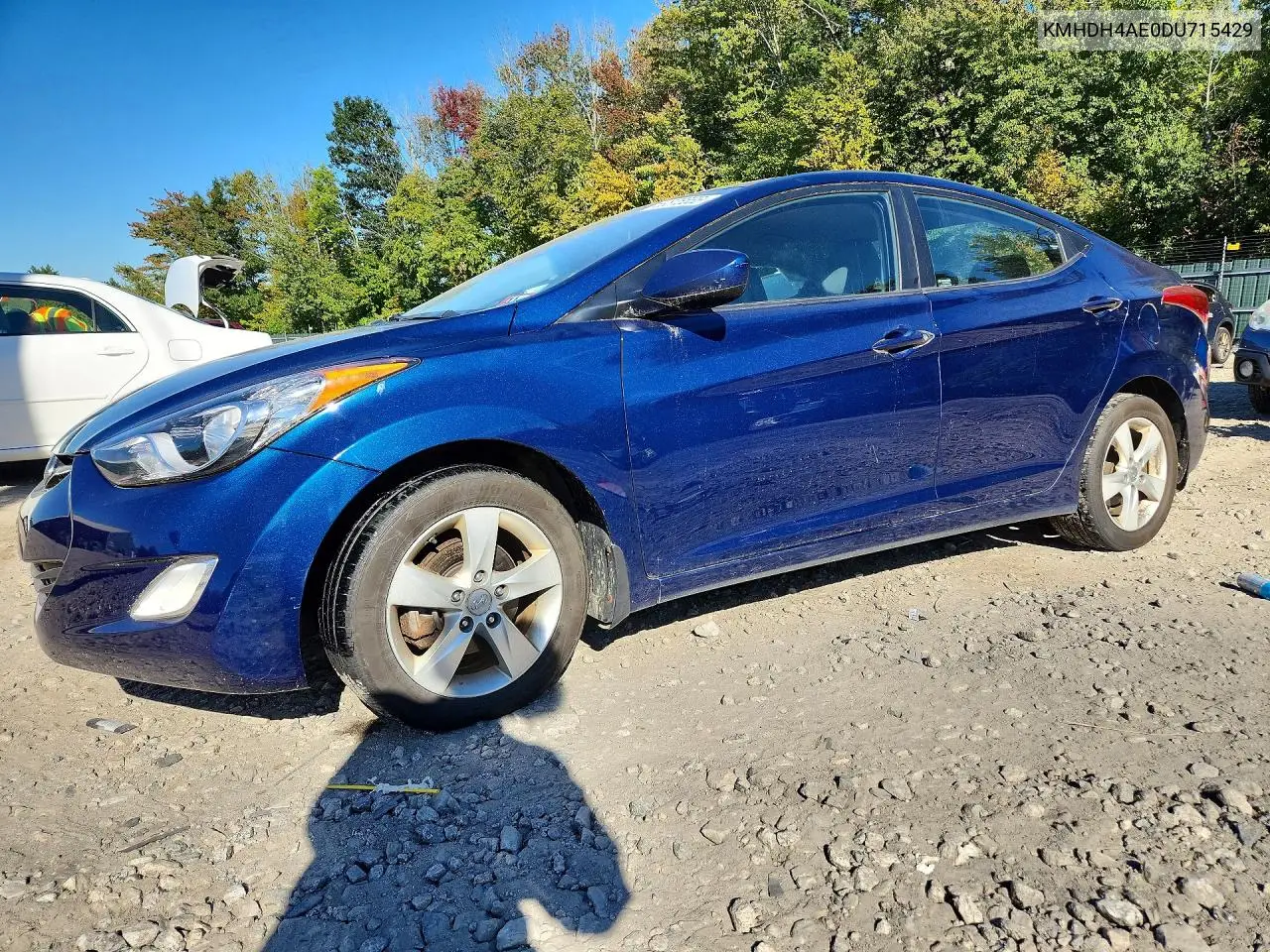 HYUNDAI ELANTRA 2013, VIN KMHDH4AE0DU715429