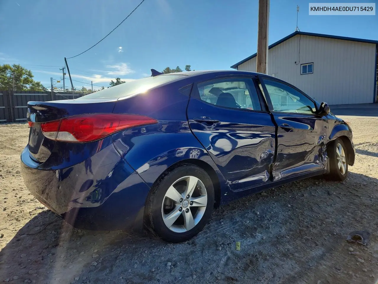 2013 HYUNDAI ELANTRA VIN KMHDH4AE0DU715429 — фото 3