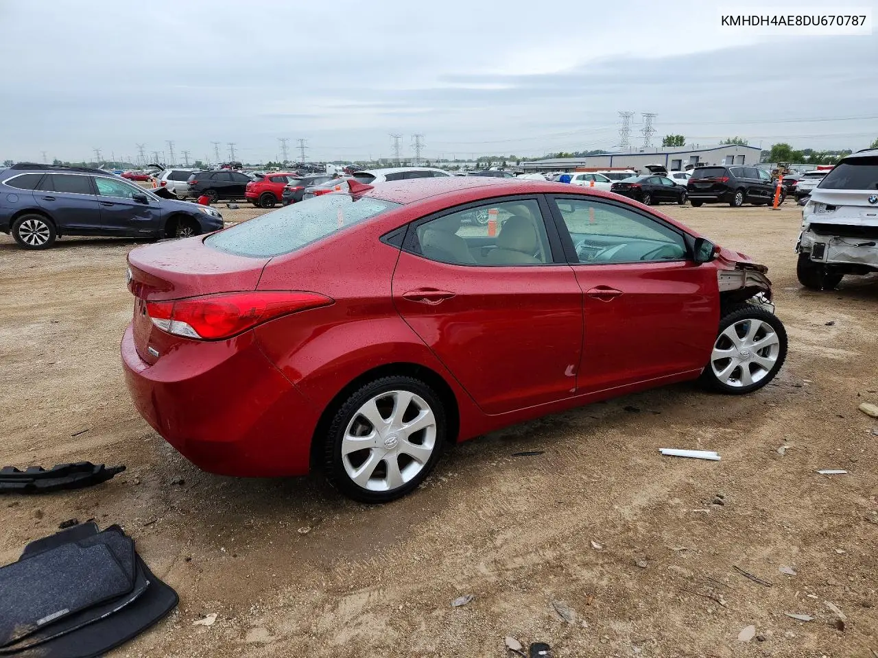 2013 HYUNDAI ELANTRA VIN KMHDH4AE8DU670787 — фото 3