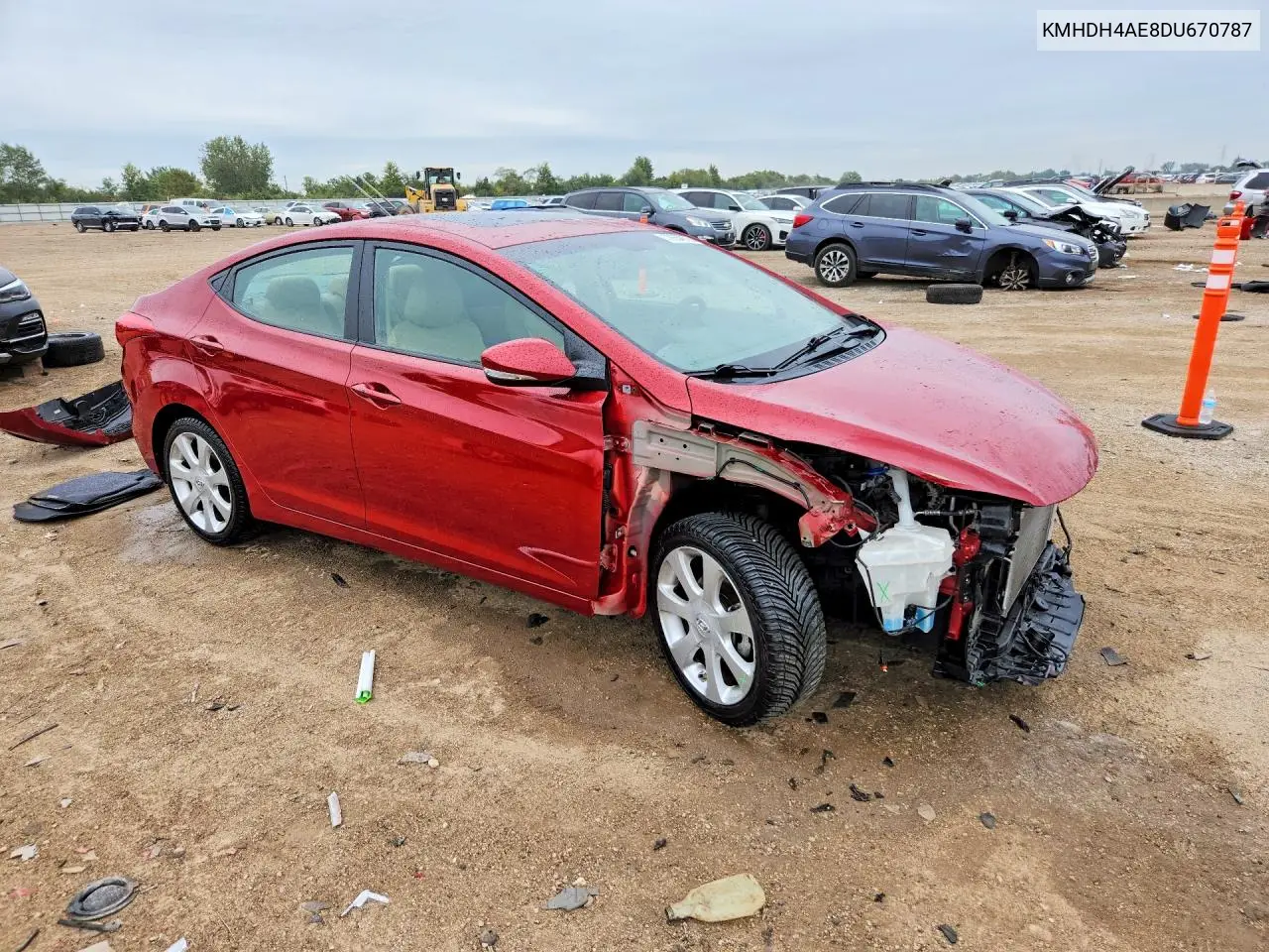 2013 HYUNDAI ELANTRA VIN KMHDH4AE8DU670787 — фото 4