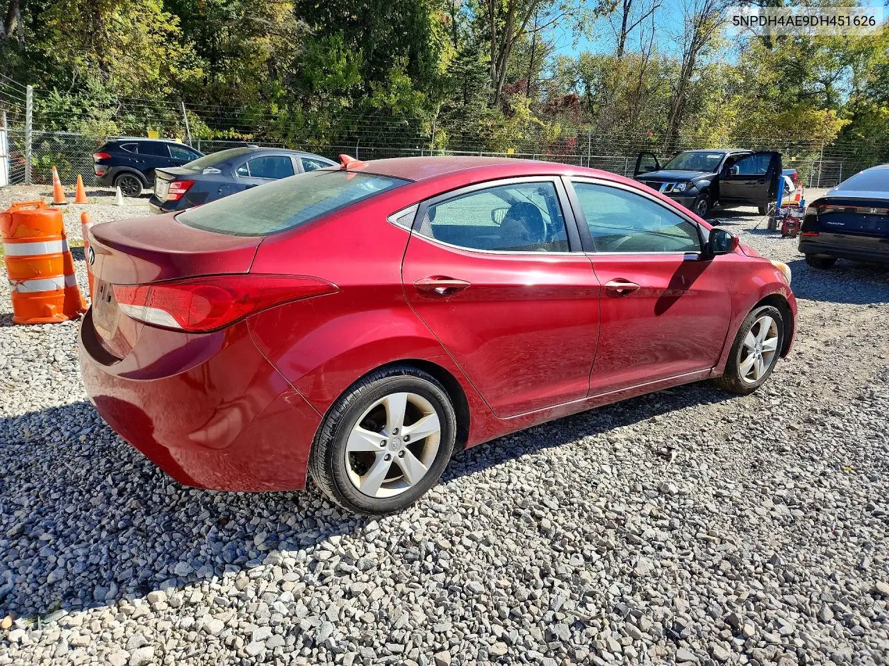 2013 HYUNDAI ELANTRA VIN 5NPDH4AE9DH451626 — фото 3