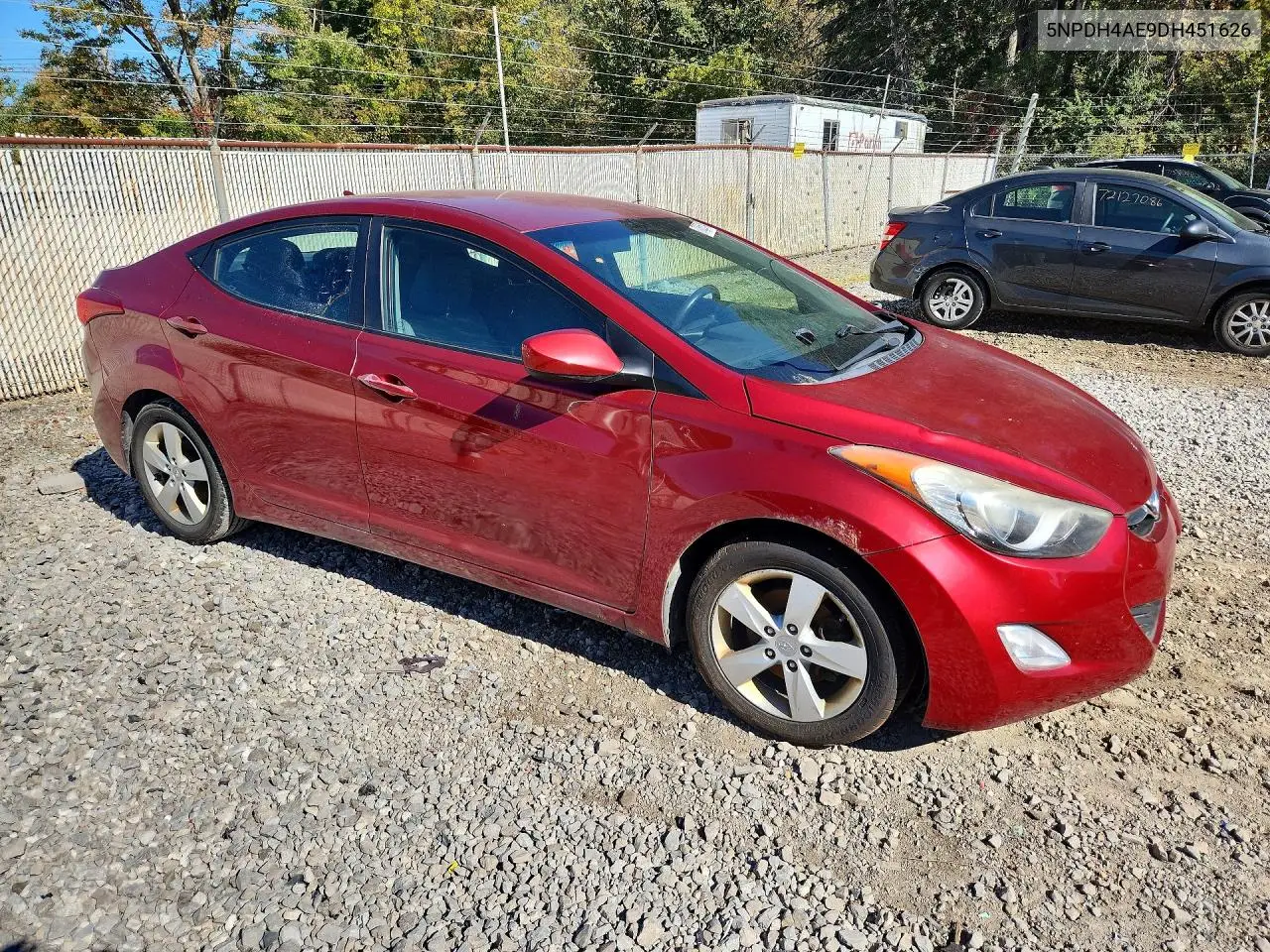 2013 HYUNDAI ELANTRA VIN 5NPDH4AE9DH451626 — фото 4