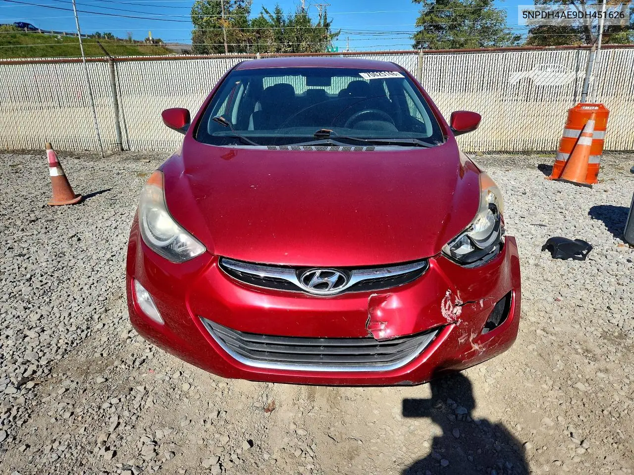 2013 HYUNDAI ELANTRA VIN 5NPDH4AE9DH451626 — фото 5