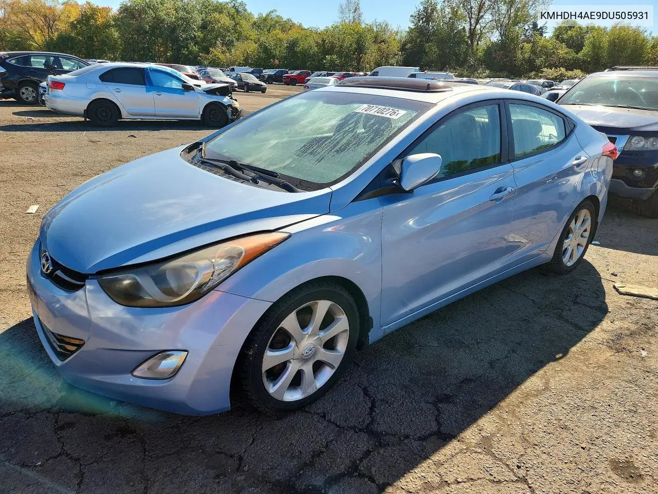 HYUNDAI ELANTRA 2013, VIN KMHDH4AE9DU505931