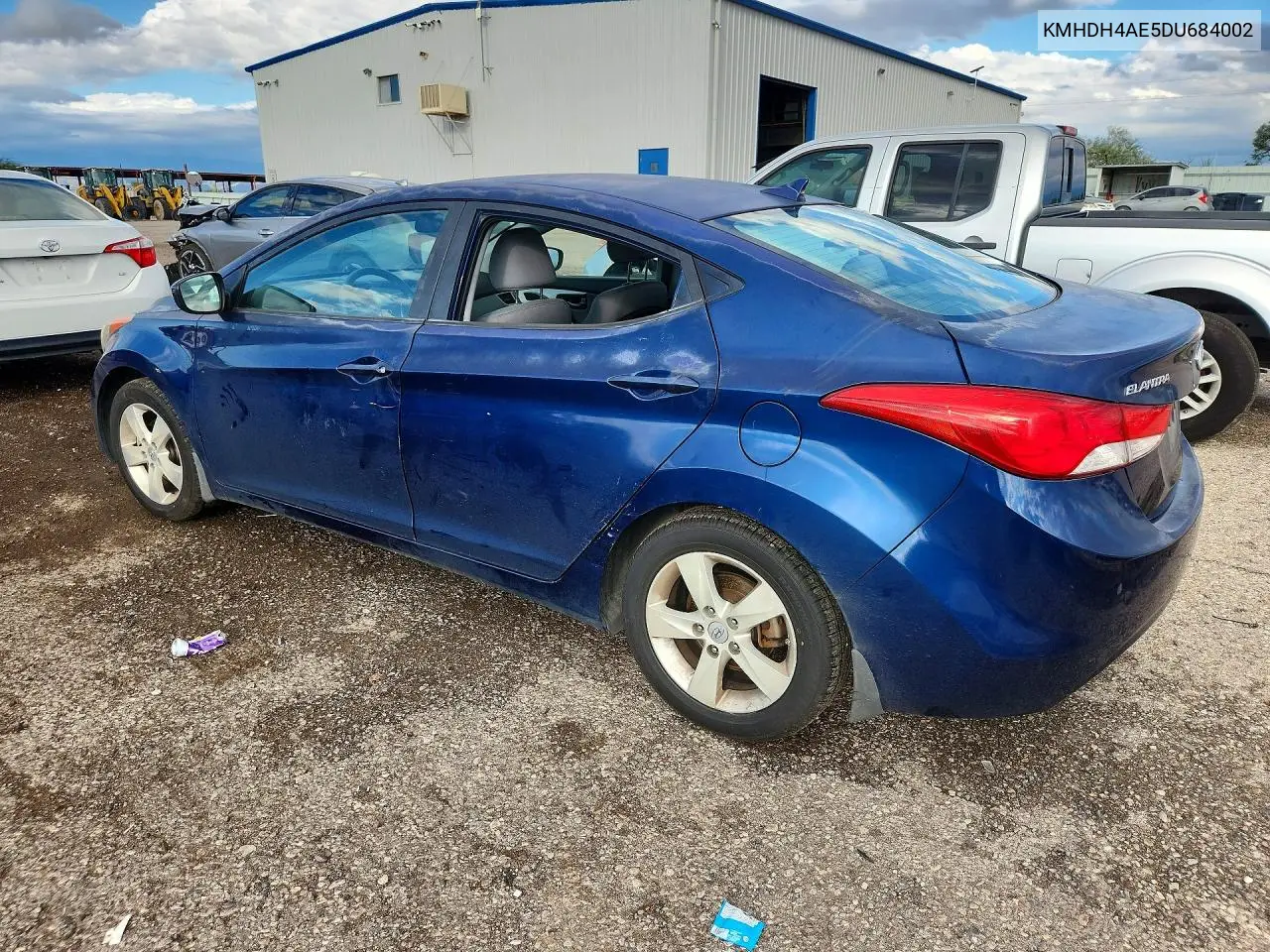 2013 HYUNDAI ELANTRA VIN KMHDH4AE5DU684002 — фото 2