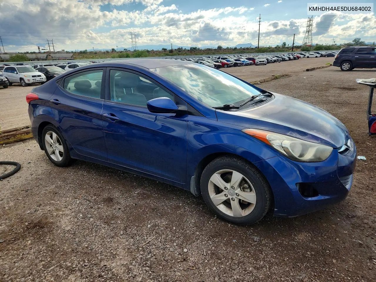 2013 HYUNDAI ELANTRA VIN KMHDH4AE5DU684002 — фото 4