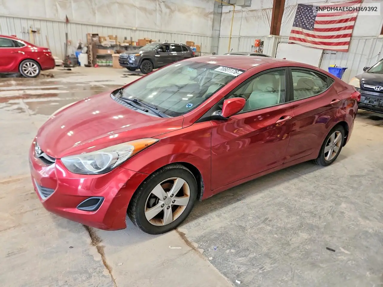 HYUNDAI ELANTRA 2013, VIN 5NPDH4AE5DH369392