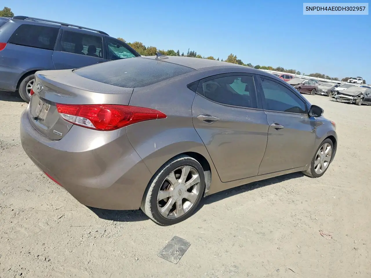 2013 HYUNDAI ELANTRA VIN 5NPDH4AE0DH302957 — фото 3