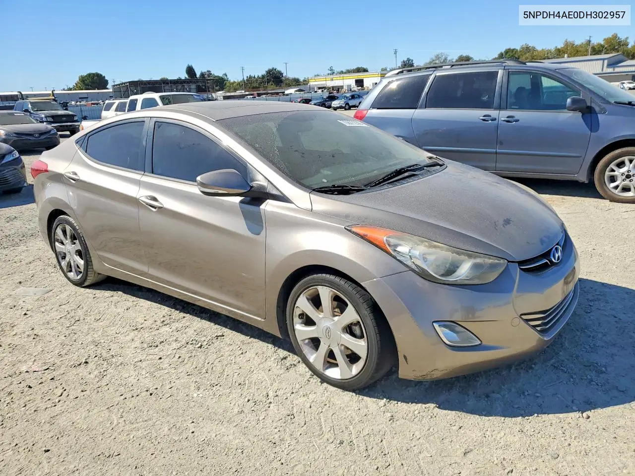 2013 HYUNDAI ELANTRA VIN 5NPDH4AE0DH302957 — фото 4