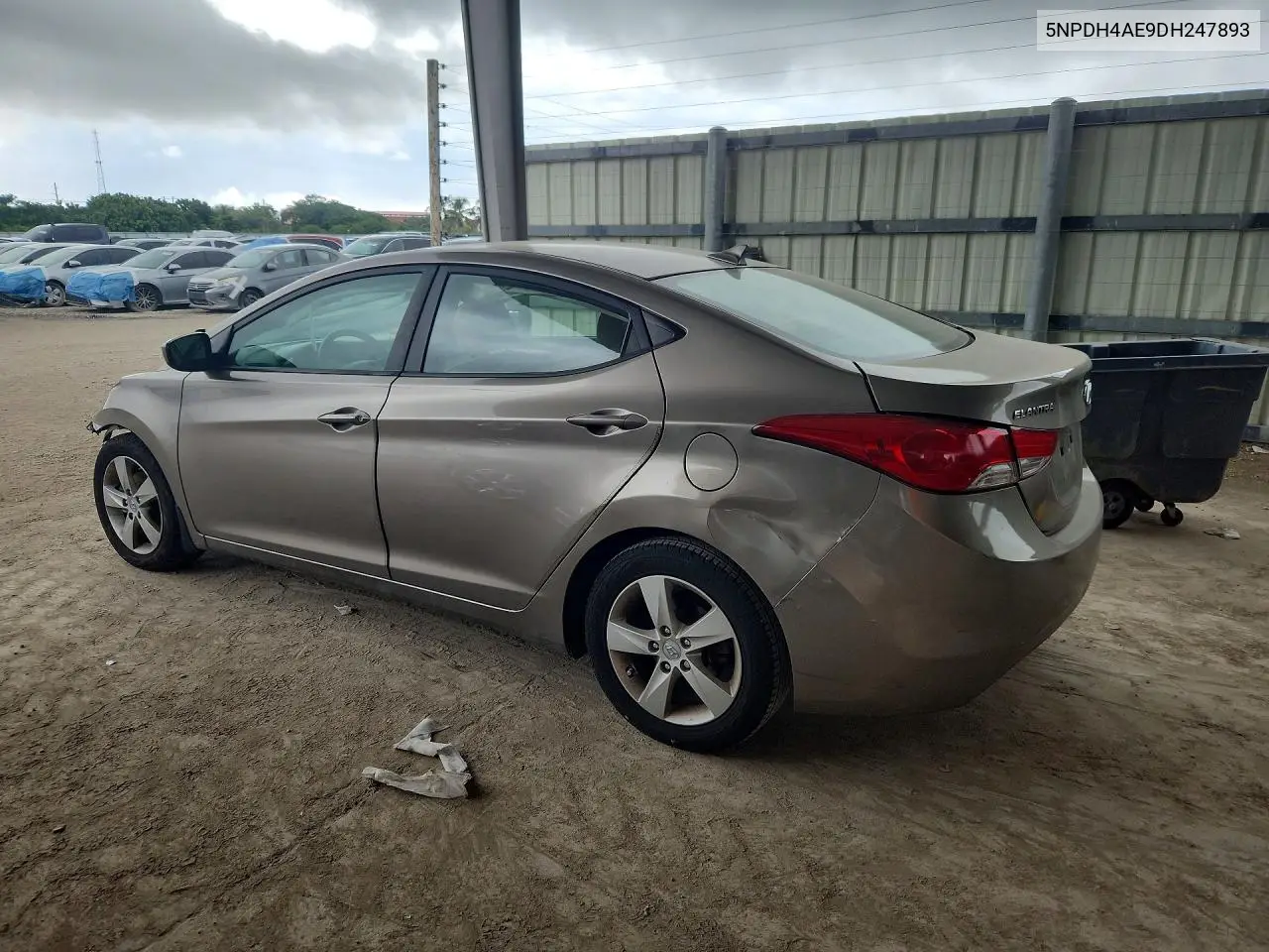 2013 HYUNDAI ELANTRA VIN 5NPDH4AE9DH247893 — фото 2