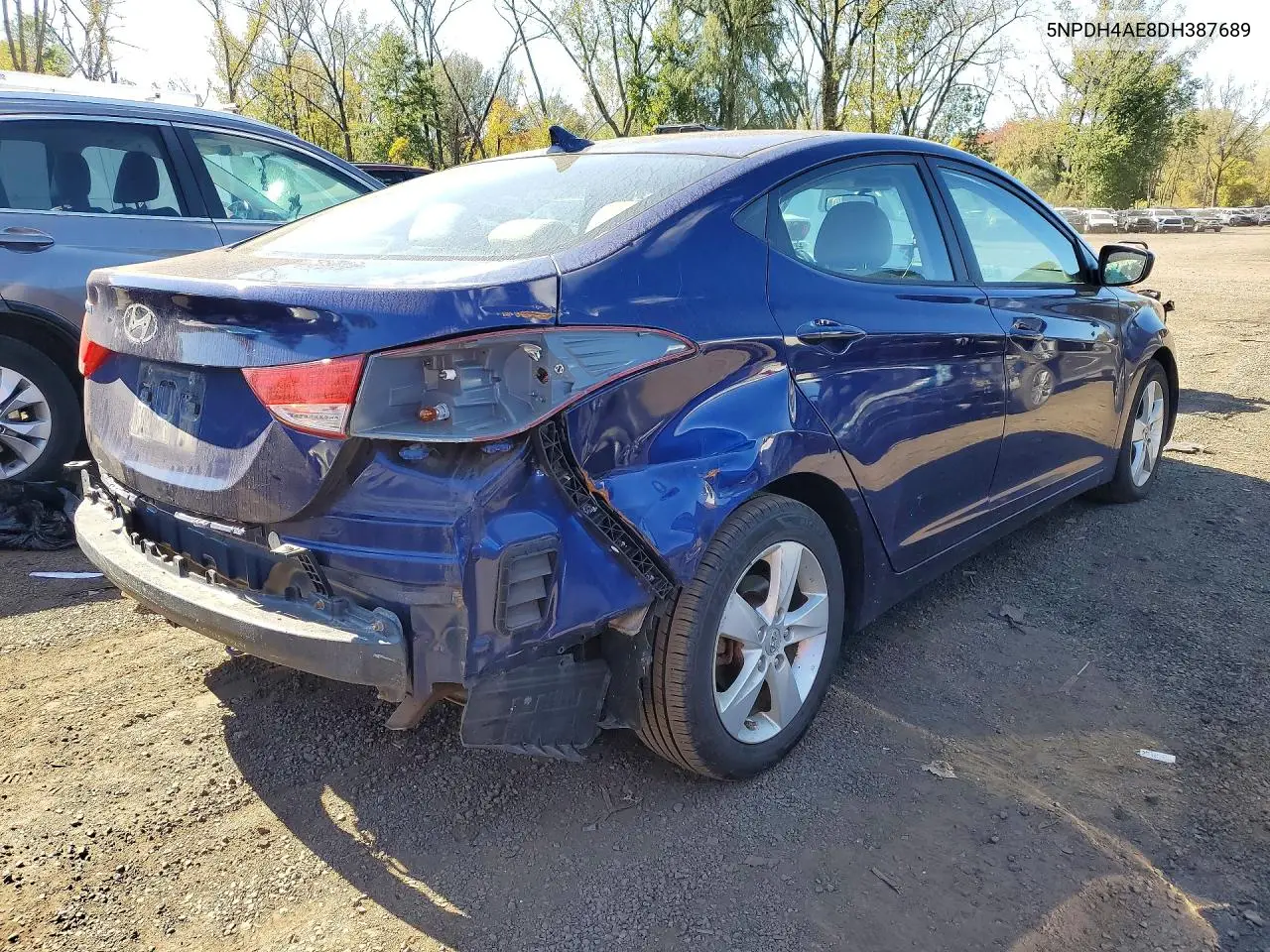 2013 HYUNDAI ELANTRA VIN 5NPDH4AE8DH387689 — фото 3