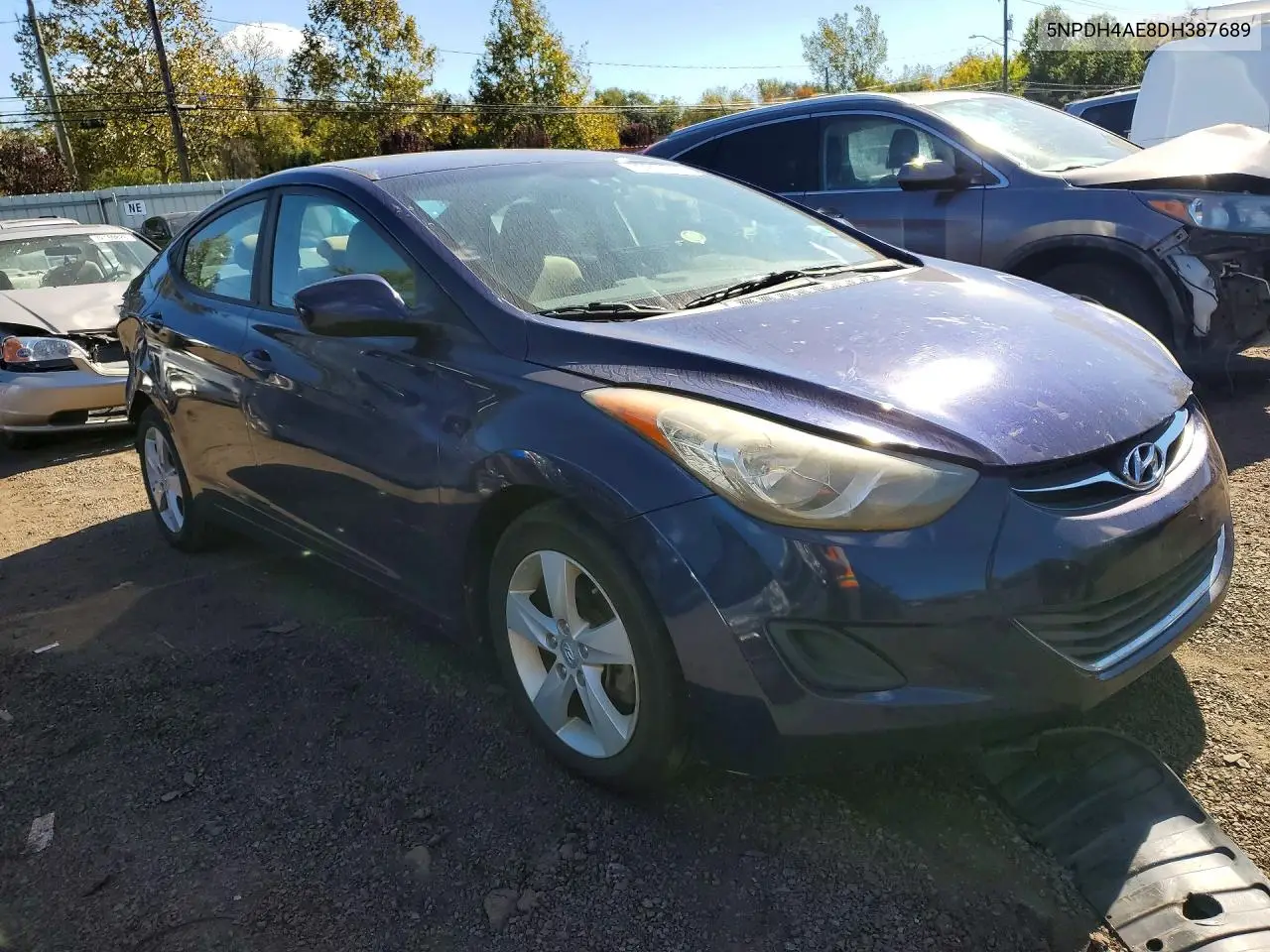 2013 HYUNDAI ELANTRA VIN 5NPDH4AE8DH387689 — фото 4