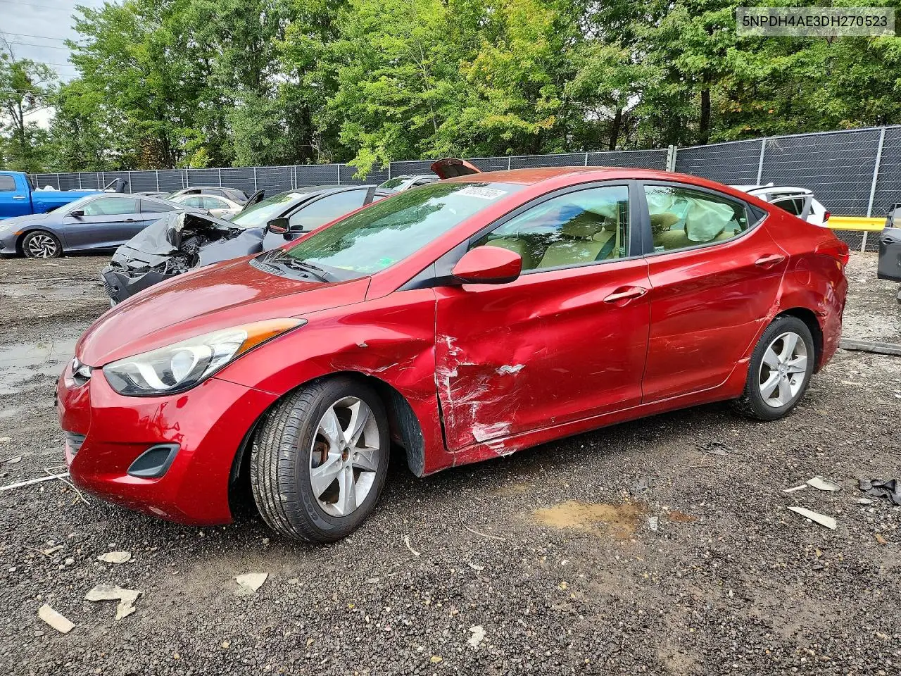 HYUNDAI ELANTRA 2013, VIN 5NPDH4AE3DH270523