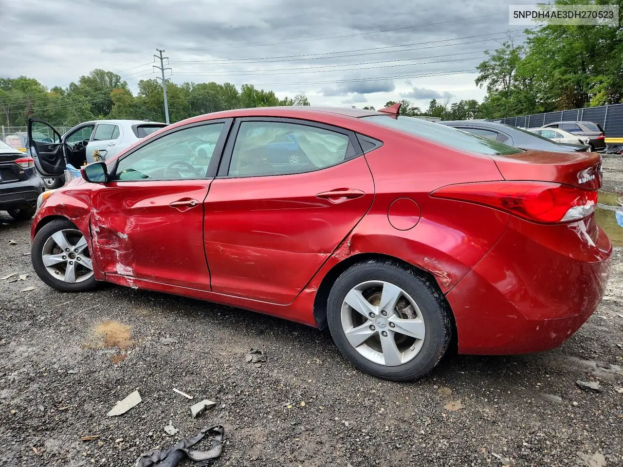 2013 HYUNDAI ELANTRA VIN 5NPDH4AE3DH270523 — фото 2