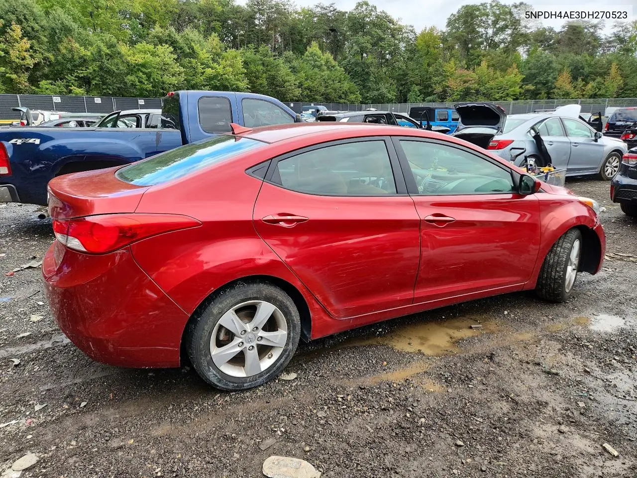 2013 HYUNDAI ELANTRA VIN 5NPDH4AE3DH270523 — фото 3