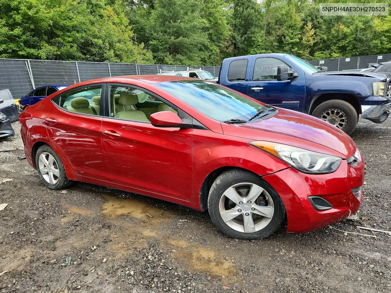2013 HYUNDAI ELANTRA VIN 5NPDH4AE3DH270523 — фото 4