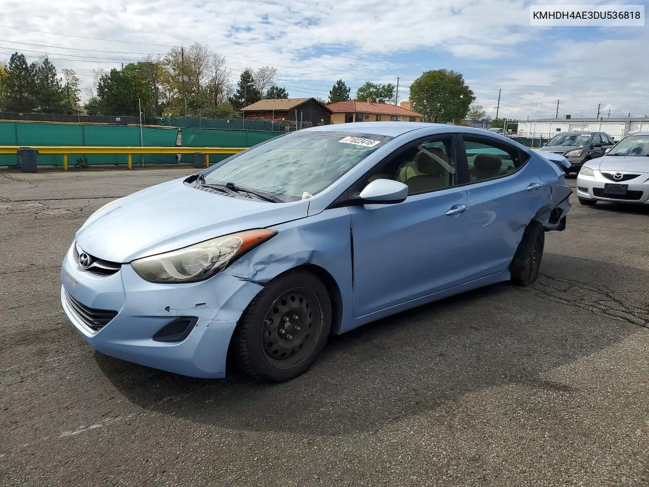 HYUNDAI ELANTRA 2013, VIN KMHDH4AE3DU536818