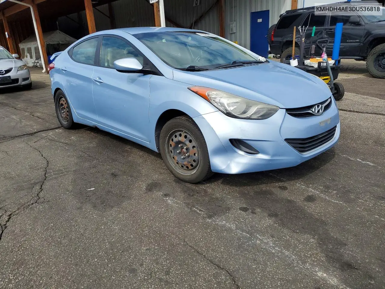 2013 HYUNDAI ELANTRA VIN KMHDH4AE3DU536818 — фото 4