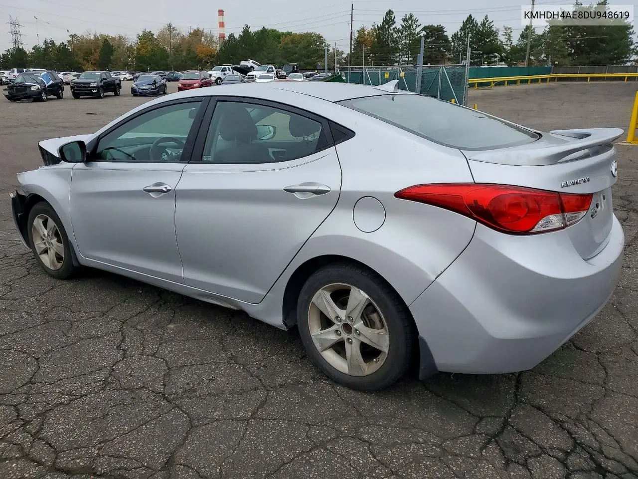 2013 HYUNDAI ELANTRA VIN KMHDH4AE8DU948619 — фото 2
