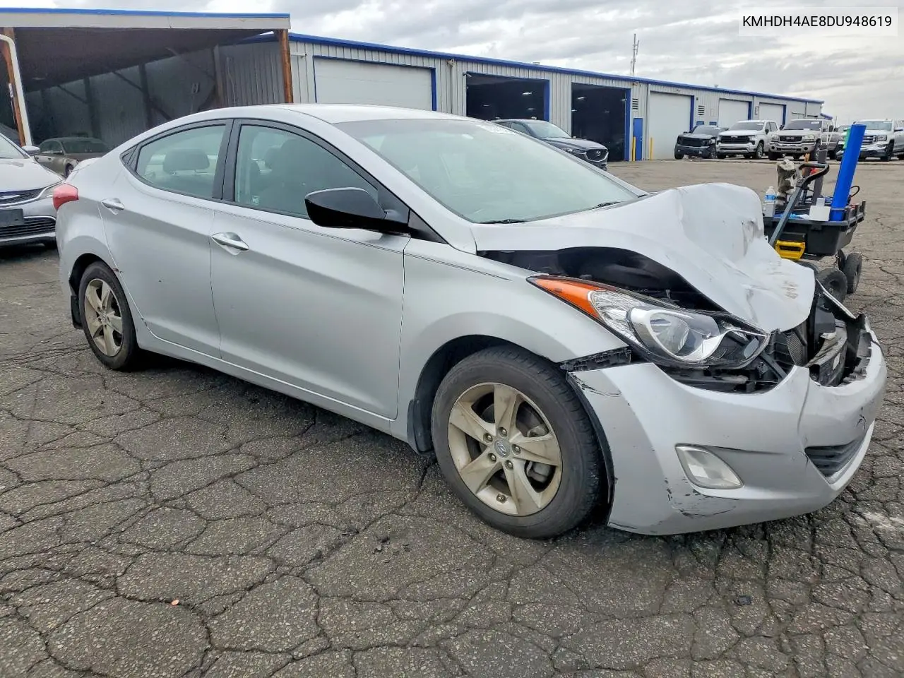 2013 HYUNDAI ELANTRA VIN KMHDH4AE8DU948619 — фото 4