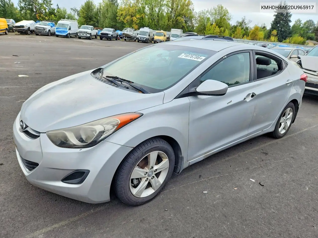 HYUNDAI ELANTRA 2013, VIN KMHDH4AE2DU965917