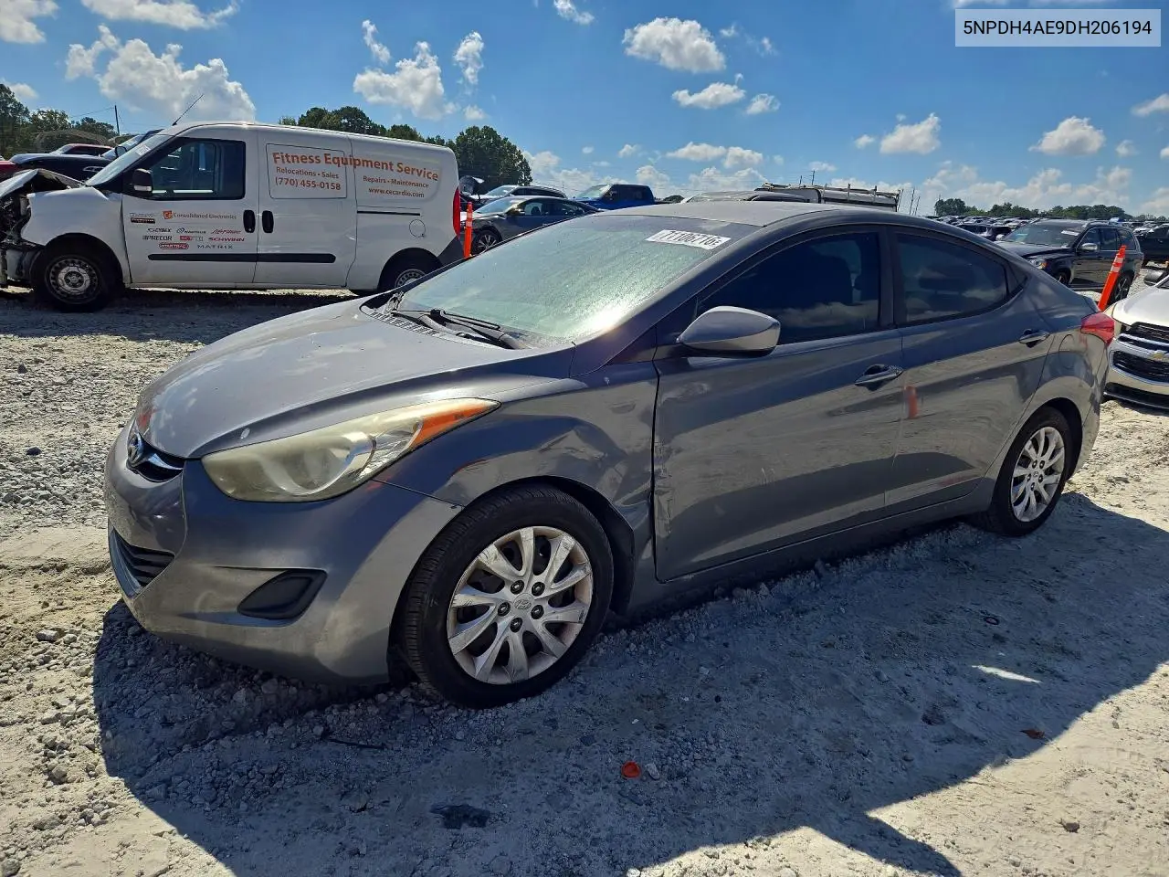 HYUNDAI ELANTRA 2013, VIN 5NPDH4AE9DH206194