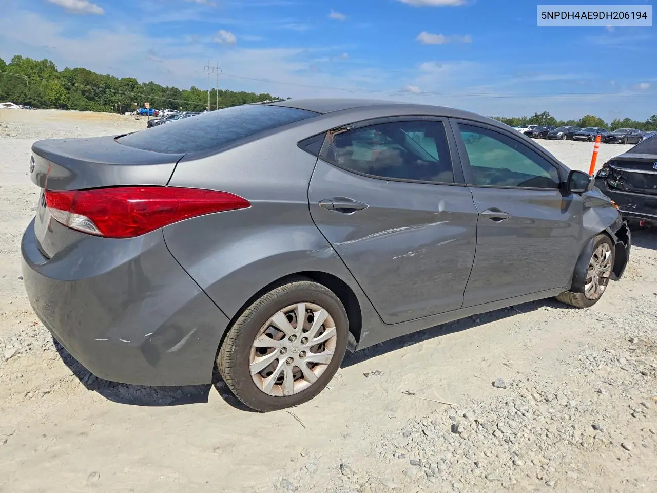 2013 HYUNDAI ELANTRA VIN 5NPDH4AE9DH206194 — фото 3