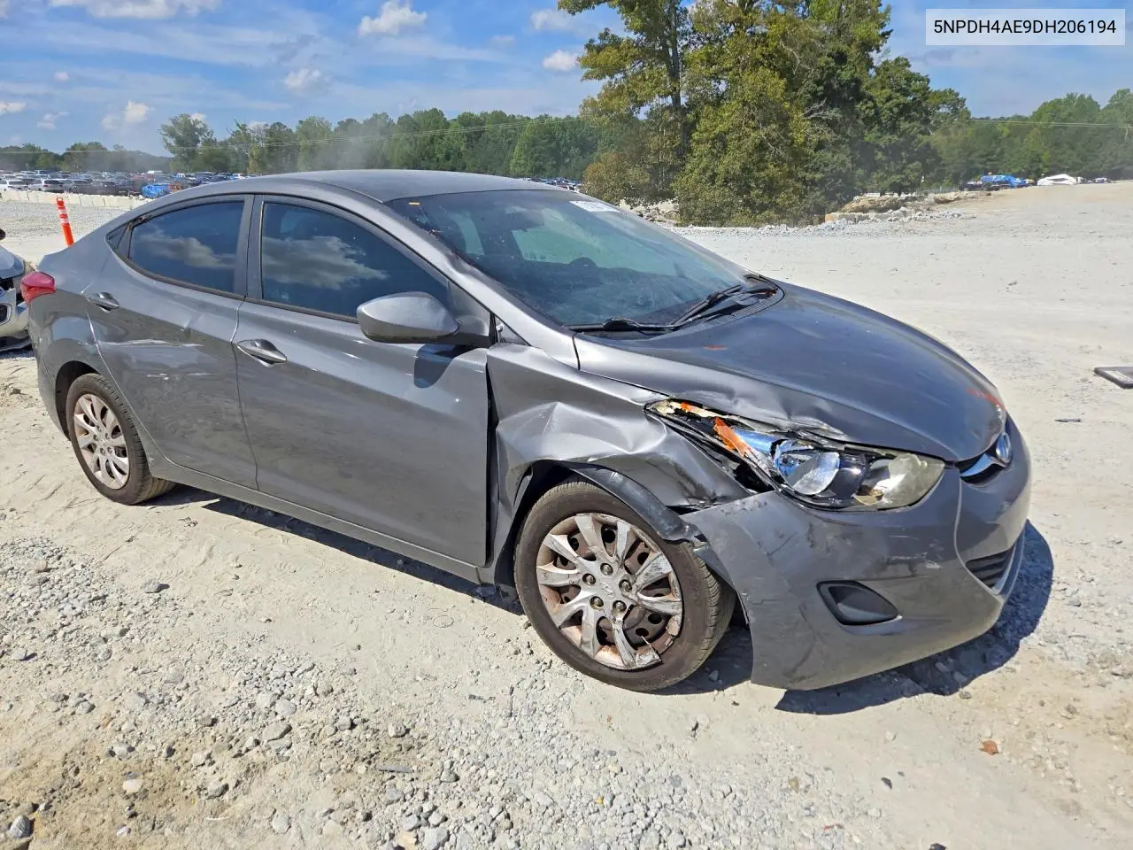2013 HYUNDAI ELANTRA VIN 5NPDH4AE9DH206194 — фото 4