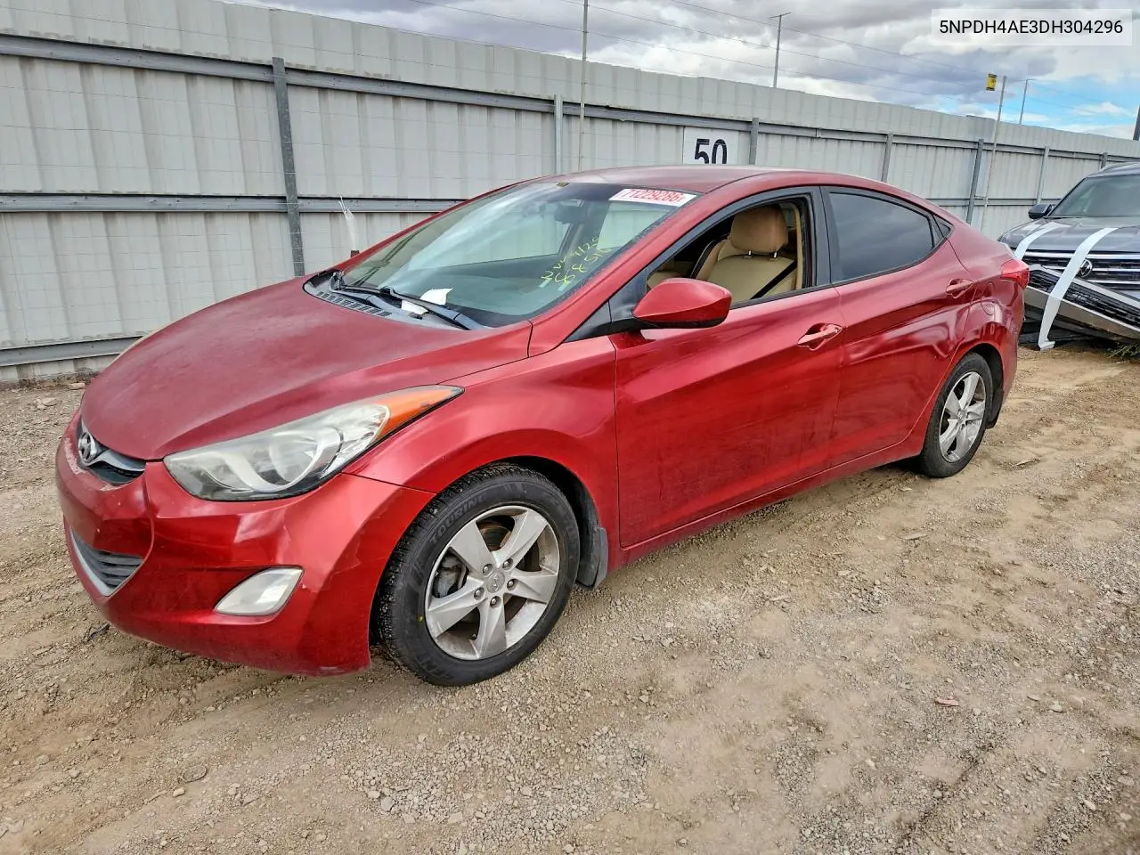 2013 HYUNDAI ELANTRA VIN 5NPDH4AE3DH304296 — фото 2