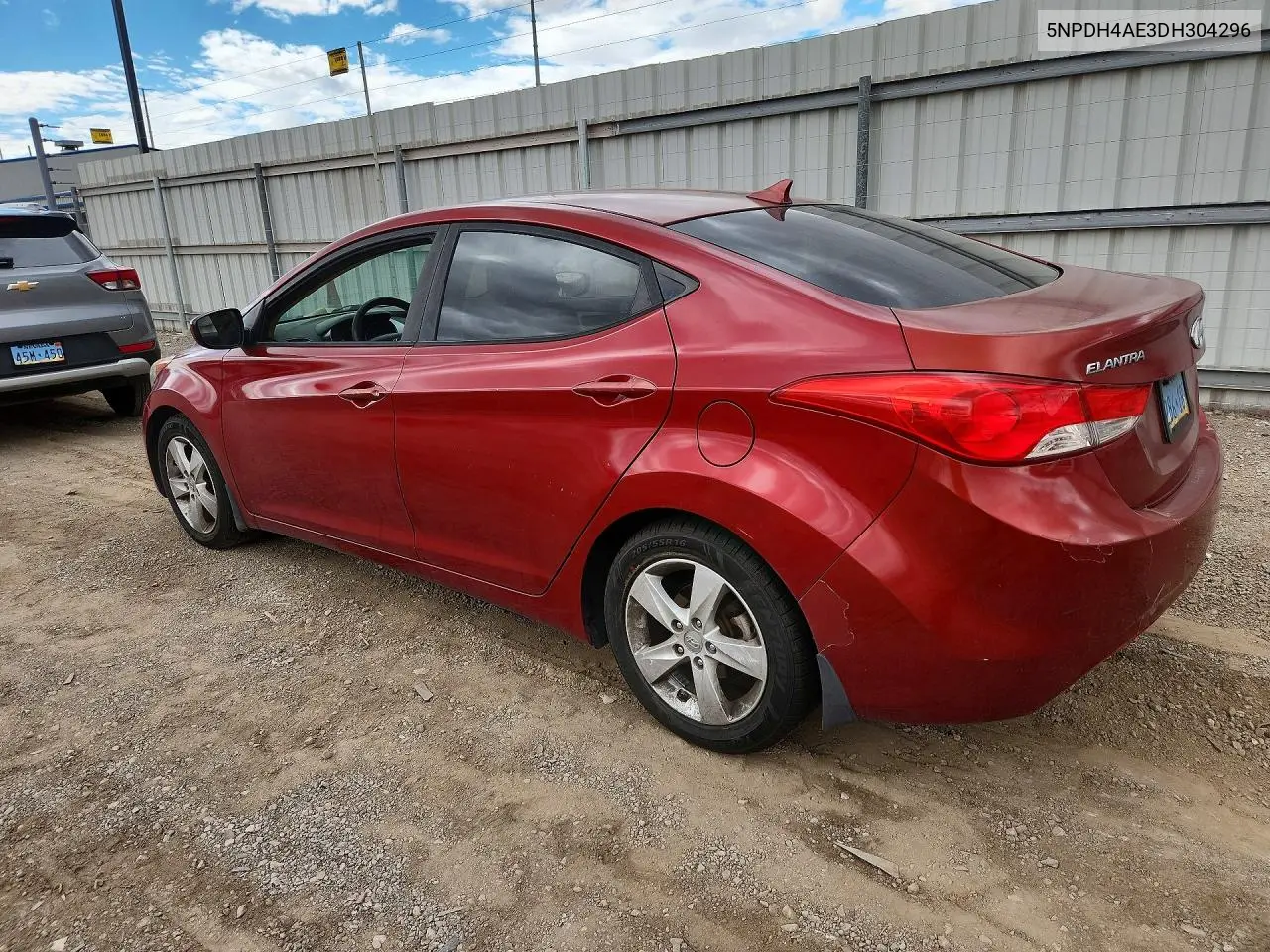2013 HYUNDAI ELANTRA VIN 5NPDH4AE3DH304296 — фото 3