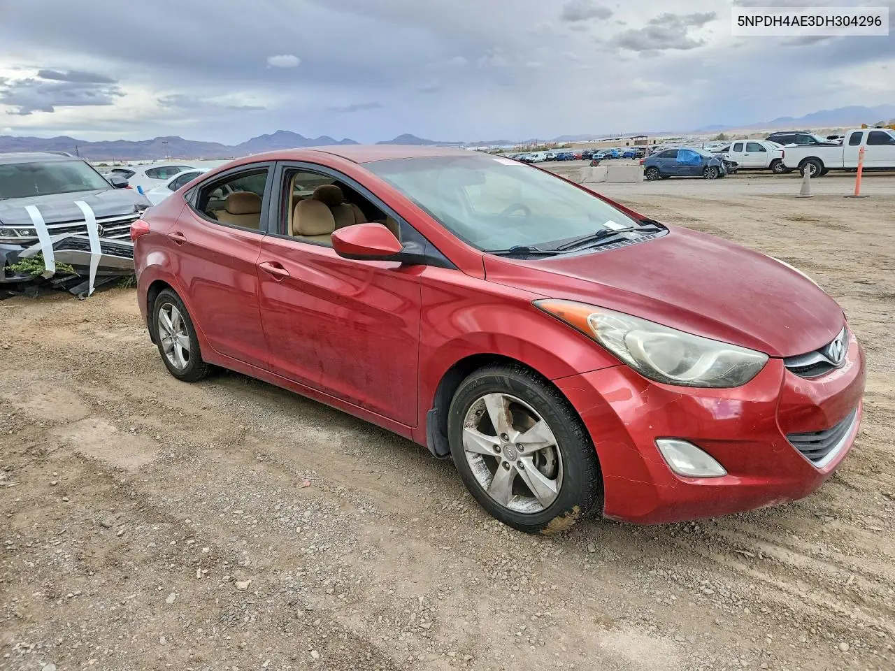 2013 HYUNDAI ELANTRA VIN 5NPDH4AE3DH304296 — фото 4