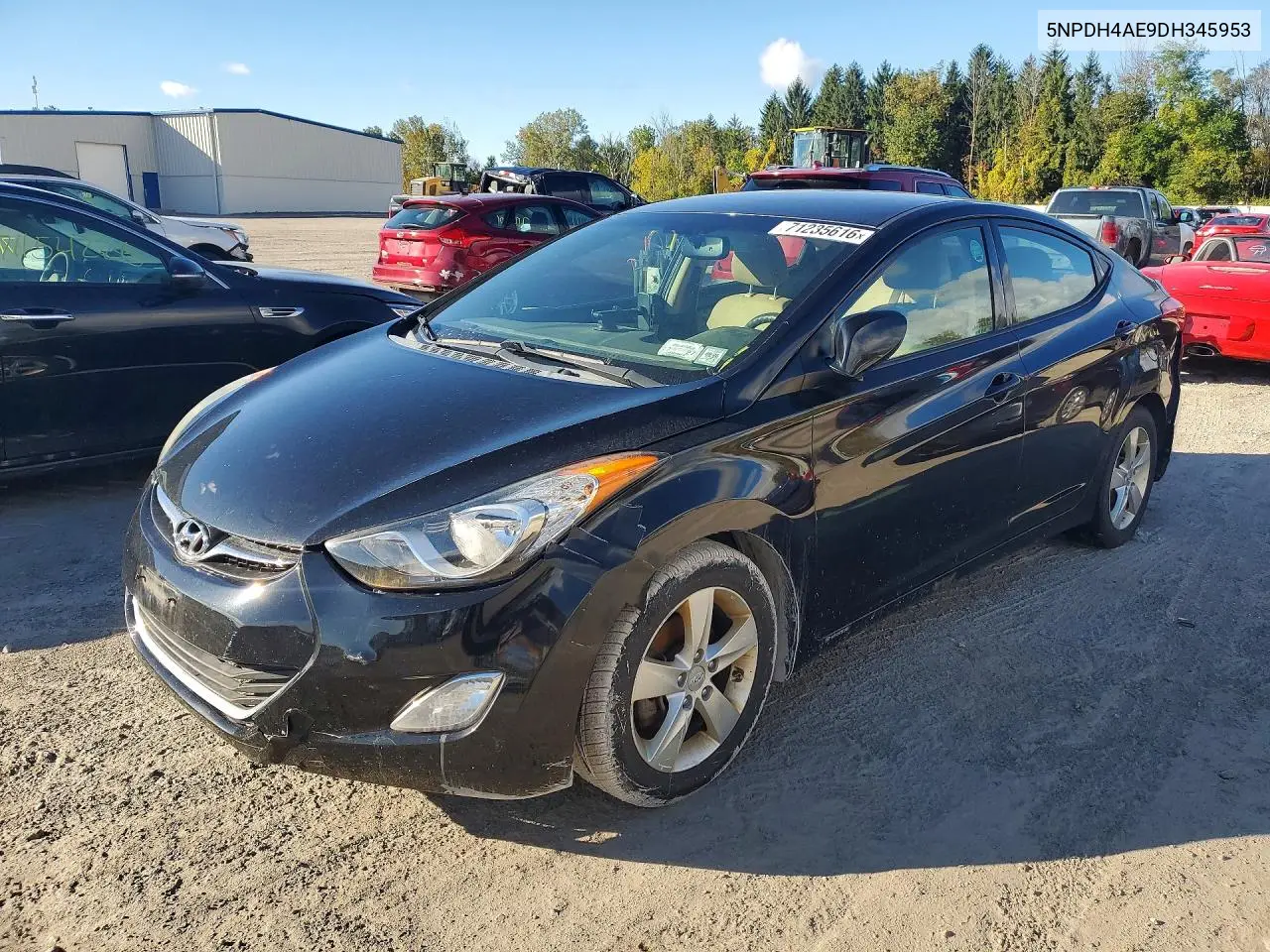 HYUNDAI ELANTRA 2013, VIN 5NPDH4AE9DH345953