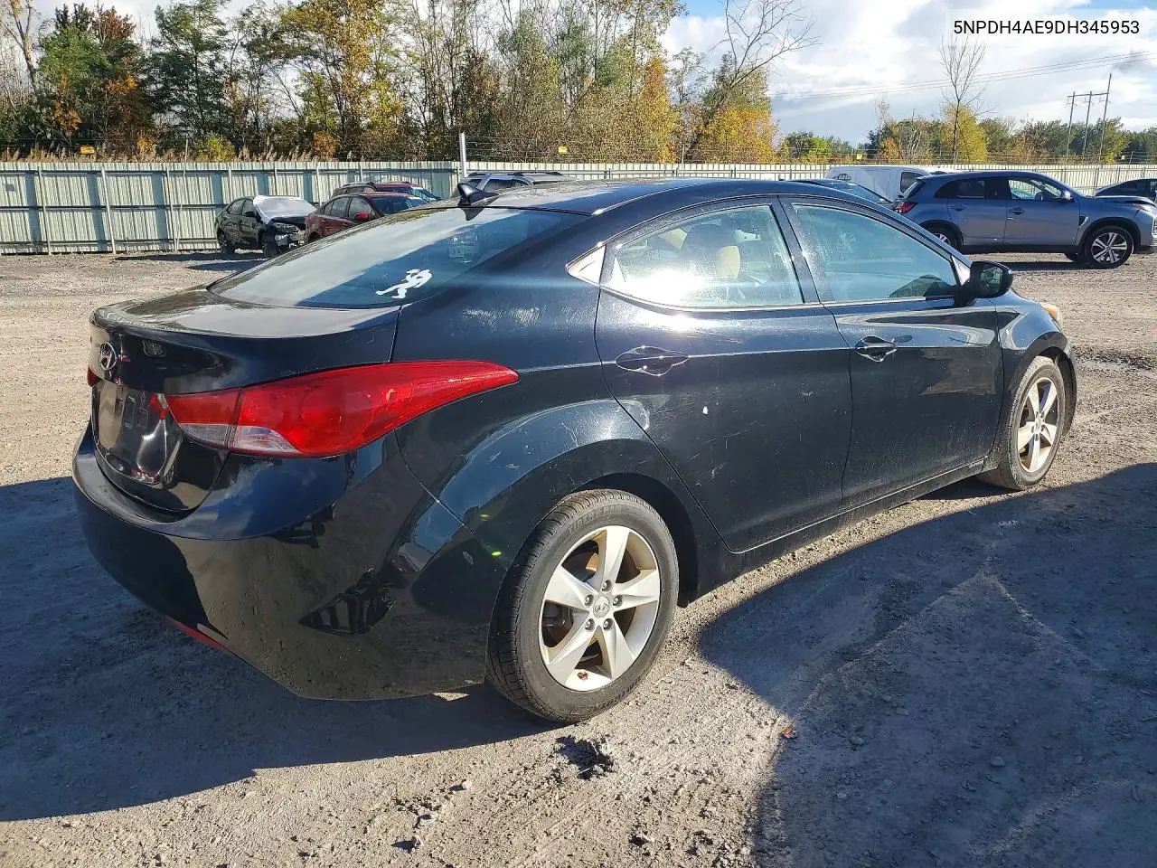 2013 HYUNDAI ELANTRA VIN 5NPDH4AE9DH345953 — фото 3