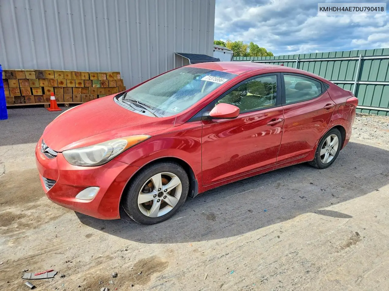 HYUNDAI ELANTRA 2013, VIN KMHDH4AE7DU790418